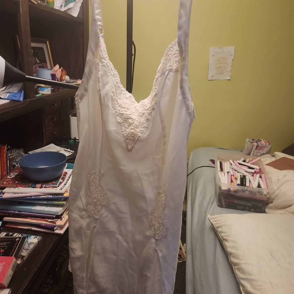 Victoria's Secret White Lace Chemise